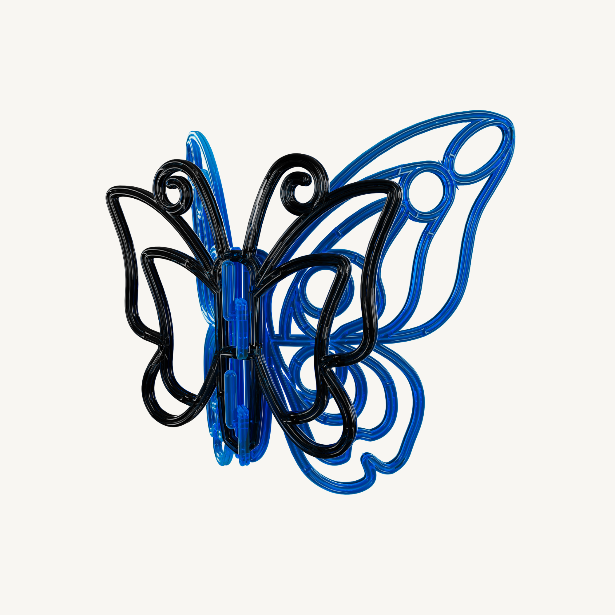 Décor suspension 3D Papillon pop H0,51 x L0,62 x P0,24m